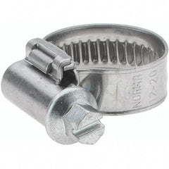 Value Collection - 12 to 20mm Diam, Stainless Steel Worm Drive Clamp - 9mm Wide - Strong Tooling