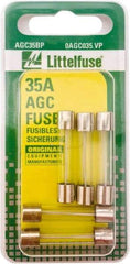 Value Collection - 35 Amp, Fast-Acting Miniature Glass/Ceramic Fuse - 1-1/4" OAL, 1/4" Diam - Strong Tooling