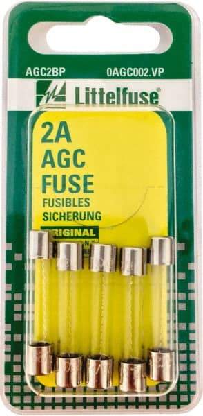 Value Collection - 2 Amp, Fast-Acting Miniature Glass/Ceramic Fuse - 1-1/4" OAL, 1/4" Diam - Strong Tooling