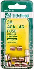 Value Collection - 32V AC/DC, 3 Amp, Fast-Acting Miniature Glass/Ceramic Fuse - 5/8" OAL, 1/4" Diam - Strong Tooling