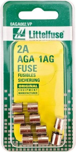 Value Collection - 32V AC/DC, 2 Amp, Fast-Acting Miniature Glass/Ceramic Fuse - 5/8" OAL, 1/4" Diam - Strong Tooling