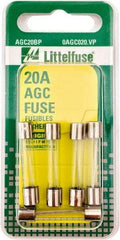 Value Collection - 32V AC/DC, 20 Amp, Fast-Acting Miniature Glass/Ceramic Fuse - 1-1/4" OAL, 1/4" Diam - Strong Tooling