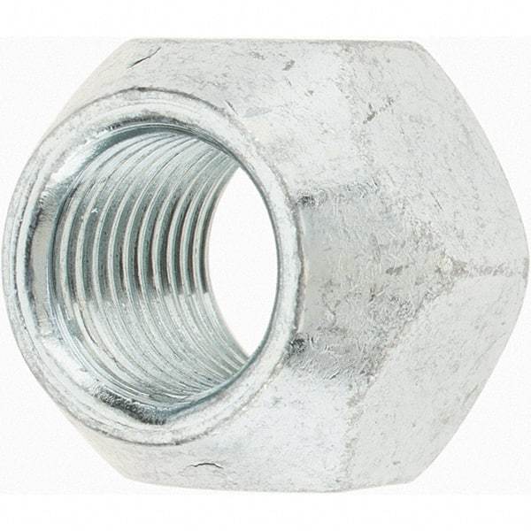 Value Collection - 1/2-20 Zinc Finish Open Wheel Nut - 13/16" Hex, 5/8" Overall Length, 60° Seat Angle - Strong Tooling