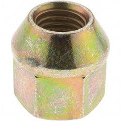 Value Collection - M12-1.5 Zinc Finish Wheel Nut - 19mm Hex, 23mm Overall Length, 60° Seat Angle - Strong Tooling