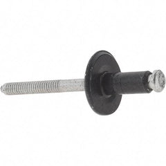 Value Collection - Large Flange Head Aluminum Peel Blind Rivet - Aluminum Mandrel, 1/8" to 21/64" Grip, 3/4" Head Diam, - Strong Tooling