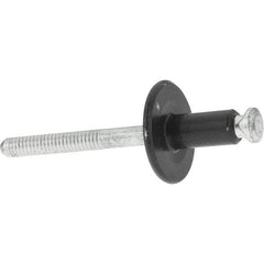 Value Collection - Large Flange Head Aluminum Peel Blind Rivet - Steel Mandrel, 3/32" to 9/64" Grip, 3/4" Head Diam, - Strong Tooling