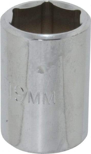 Proto - 1/2" Drive, Standard Hand Socket - 6 Points, 1-1/2" OAL, Chrome Finish - Strong Tooling