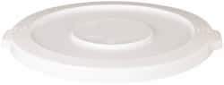 PRO-SOURCE - Round Lid for Use with 10 Gal Round Trash Cans - White, Plastic, For Huskee Trash Cans - Strong Tooling