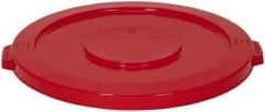 PRO-SOURCE - Round Lid for Use with 32 Gal Round Trash Cans - Red, Plastic, For Huskee Trash Cans - Strong Tooling