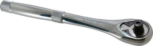 Proto - 1/2" Drive Pear Head Quick-Release Ratchet - Chrome Finish, 10-1/2" OAL, 45 Gear Teeth, Standard Head - Strong Tooling