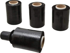 Stretch Associates - 5" x 1,000' 80 Gauge Black Bundling Stretch Film with Dispenser - 4 Piece, 80 Gauge, Black - Strong Tooling