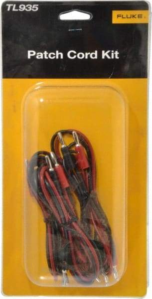 Fluke - Black/Red Electrical Test Equipment Patch Cord Set - Use with Test Equipment - Strong Tooling