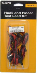 Fluke - Black/Red Electrical Test Equipment Hook & Pincer Kit - Use with All Models - Strong Tooling