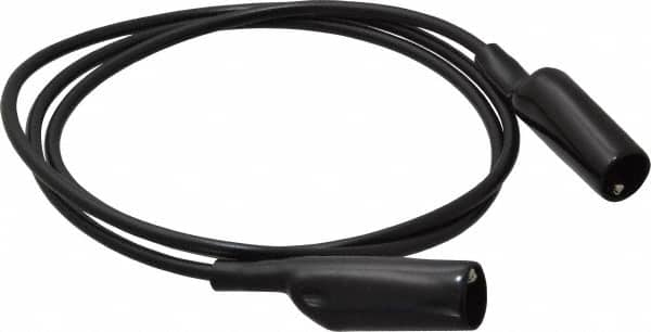 Pomona - Black Electrical Test Equipment Patch Cord - Use with Alligators Test Clips - Strong Tooling