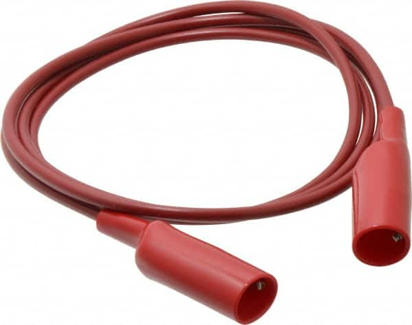 Pomona - Red Electrical Test Equipment Patch Cord - Use with Alligators Test Clips - Strong Tooling