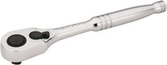 Stanley - 3/8" Drive Pear Head Quick-Release Ratchet - Chrome Finish, 8" OAL - Strong Tooling