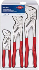 Knipex - 3 Piece Pipe Wrench & Water Pump Plier Set - Comes in Plastic Deep-Drawn Packaging - Strong Tooling