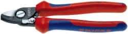 Knipex - 6-1/2" OAL, 1/0 AWG Capacity, Cable Cutter - Ergo Dual Component Handle - Strong Tooling