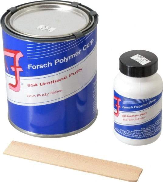 Forsch Polymer Corp - 4 Lb Kit Amber Urethane Putty - 45 min Tack Free Dry Time, 48 hr Full Cure Time, Series URS 5885 - Strong Tooling