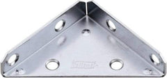 National Mfg. - 3" Long x 3" Wide Steel Corner Braces - Zinc Plated Finish - Strong Tooling