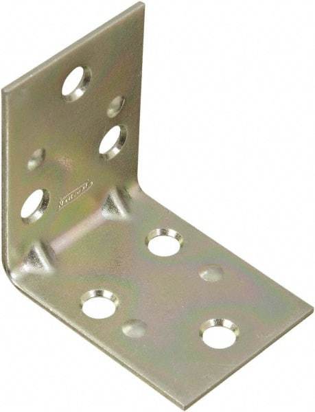 National Mfg. - 2" Long x 1-1/2" Wide Steel Corner Braces - Zinc Plated Finish - Strong Tooling