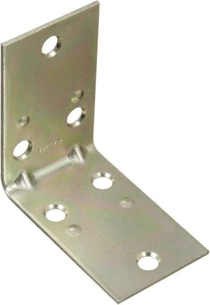 National Mfg. - 2-1/2" Long x 1-1/2" Wide Steel Corner Braces - Zinc Plated Finish - Strong Tooling