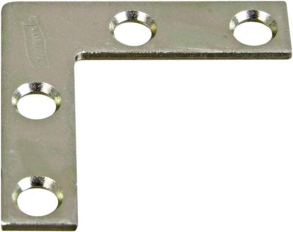 National Mfg. - 1-1/2" Long x 3/8" Wide Steel Corner Braces - Zinc Plated Finish - Strong Tooling