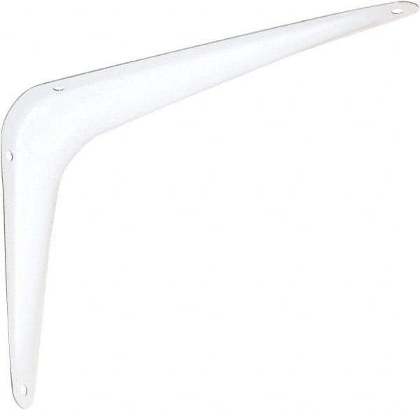 National Mfg. - 100 Lb Capacity, White Shelf Brackets - 6" Long x 8" High x 1.667" Wide - Strong Tooling