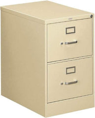 Hon - 18-1/4" Wide x 29" High x 26-1/2" Deep, 2 Drawer Vertical File - Steel, Putty - Strong Tooling