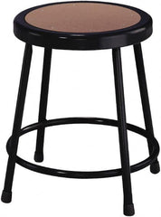 NPS - 18 Inch High, Stationary Fixed Height Stool - 14 Inch Deep x 14 Inch Wide, Hardboard Seat, Black - Strong Tooling