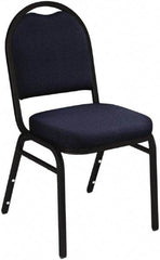 NPS - Fabric Blue Stacking Chair - Black Frame, 18" Wide x 20" Deep x 34" High - Strong Tooling