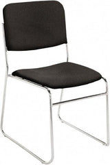 NPS - Fabric Black Stacking Chair - Chrome Frame, 19" Wide x 21" Deep x 33" High - Strong Tooling