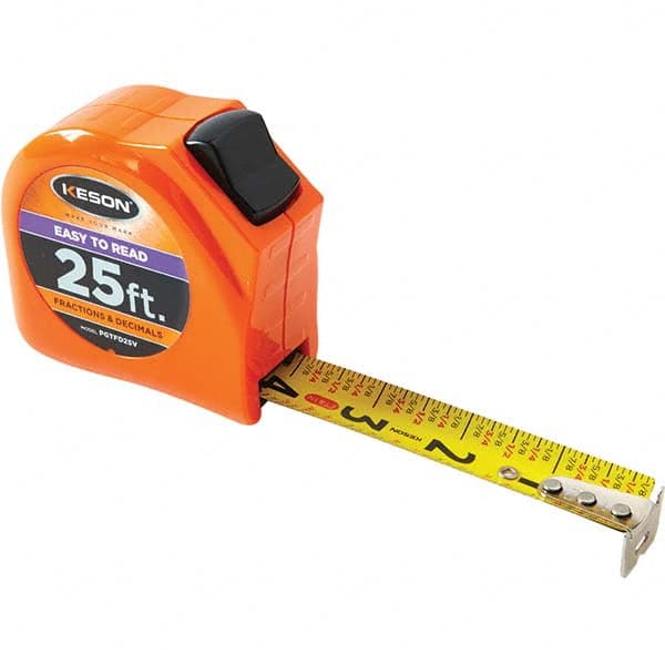 Keson - 25' x 1" Yellow Blade Tape Measure - Strong Tooling