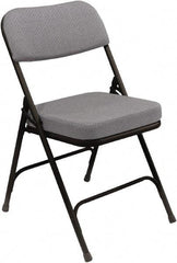 NPS - 18" Wide x 20-3/4" Deep x 32" High, Steel & Fabric Folding Chair with Fabric Padded Seat - Grey - Strong Tooling