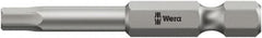 Wera - 3/32" Hex Bit - 1/4" Hex Drive, 3-1/2" OAL - Strong Tooling