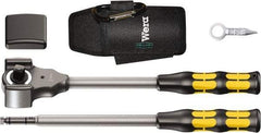 Wera - 1/2" Drive Square Head Ratchet Set - Nickel-Plated Finish, 13-27/64" OAL, 32 Gear Teeth - Strong Tooling