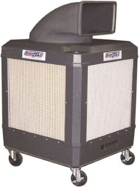 Schaefer Ventilation Equipment - 24 Gal Capacity, 1 hp, 2,460 & 1,660 CFM Evaporative Cooler - 13.7 Amp Rating, 115 Volts, 2 Speed - Strong Tooling