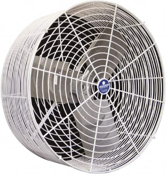 Schaefer Ventilation Equipment - 20" Blade, 1/3 hp, 5,470 CFM, Variable Speed Industrial Circulation Fan - Ceiling Mount, 1 Speed - Strong Tooling