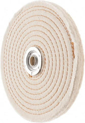 Value Collection - 6" Diam x 1/2" Thick Unmounted Buffing Wheel - 50 Ply, Polishing, 1" Arbor Hole, Hard Density - Strong Tooling