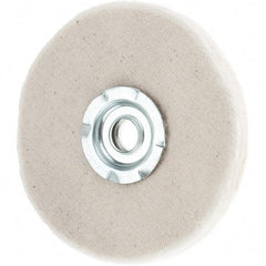 Value Collection - 4" Diam x 1/4" Thick Unmounted Buffing Wheel - 20 Ply, Polishing, 1" Arbor Hole, Soft Density - Strong Tooling