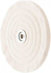 Value Collection - 8" Diam x 1/2" Thick Unmounted Buffing Wheel - 50 Ply, Polishing, 1" Arbor Hole, Medium Density - Strong Tooling