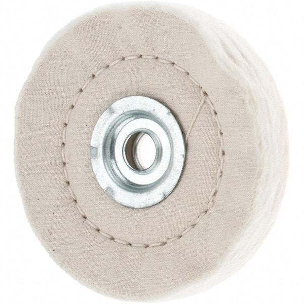 Value Collection - 4" Diam x 1/2" Thick Unmounted Buffing Wheel - 50 Ply, Polishing, 1" Arbor Hole, Medium Density - Strong Tooling