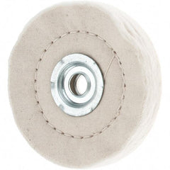 Value Collection - 4" Diam x 1/2" Thick Unmounted Buffing Wheel - 50 Ply, Polishing, 1" Arbor Hole, Medium Density - Strong Tooling