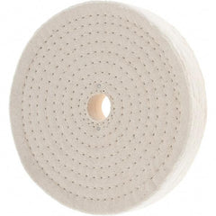 Value Collection - 8" Diam x 1" Thick Unmounted Buffing Wheel - 80 Ply, Polishing, 1" Arbor Hole, Hard Density - Strong Tooling