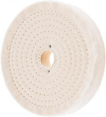 Value Collection - 7" Diam x 1" Thick Unmounted Buffing Wheel - 80 Ply, Polishing, 1" Arbor Hole, Hard Density - Strong Tooling