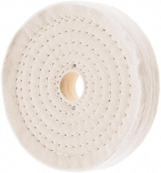 Value Collection - 6" Diam x 1" Thick Unmounted Buffing Wheel - 80 Ply, Polishing, 1" Arbor Hole, Hard Density - Strong Tooling