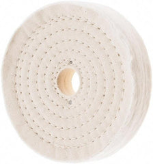 Value Collection - 6" Diam x 1" Thick Unmounted Buffing Wheel - 80 Ply, Polishing, 1" Arbor Hole, Hard Density - Strong Tooling