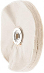 Value Collection - 6" Diam x 1/2" Thick Unmounted Buffing Wheel - 50 Ply, Polishing, 1" Arbor Hole, Soft Density - Strong Tooling