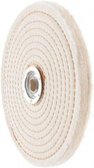 Value Collection - 6" Diam x 1/2" Thick Unmounted Buffing Wheel - 50 Ply, Polishing, 1" Arbor Hole, Hard Density - Strong Tooling