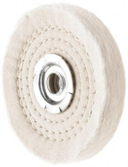 Value Collection - 4" Diam x 1/2" Thick Unmounted Buffing Wheel - 50 Ply, Polishing, 1" Arbor Hole, Hard Density - Strong Tooling